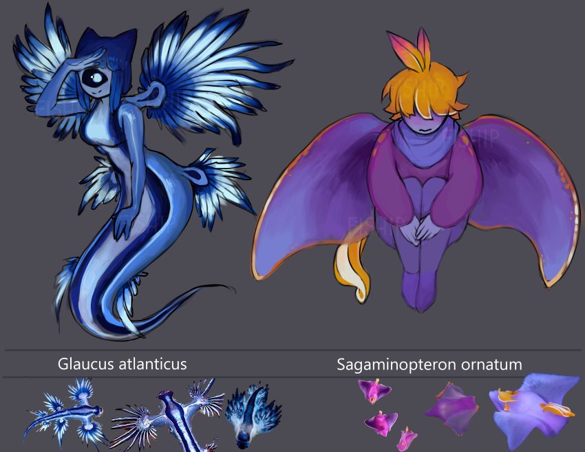 2girls, absurdres, blue_hair, blue_sclera, blue_skin, blush, closed_mouth, colored_sclera