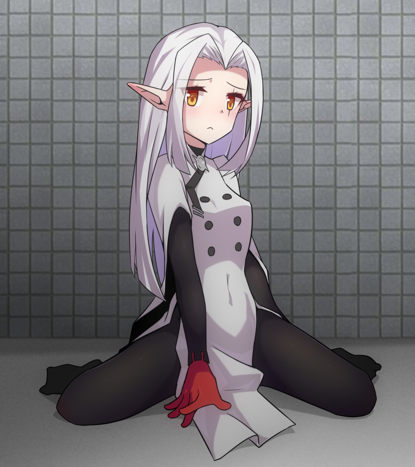 1girl, arknights, black_pants, dress, duke_kashchey_(arknights), genderswap, genderswap_(mtf), highres