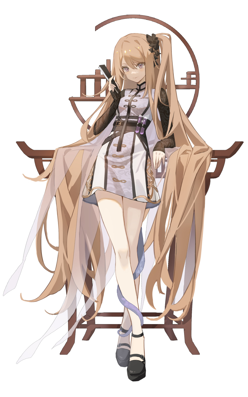 1girl, absurdres, arknights, bare_legs, belt, belt_buckle, black_footwear, black_gloves