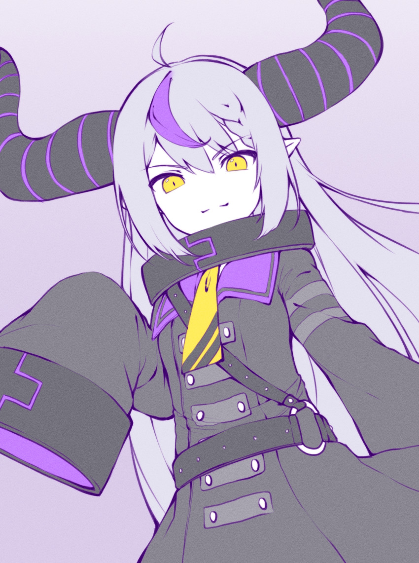 1girl, absurdres, belt, black_belt, black_jacket, breasts, collar, grey_hair