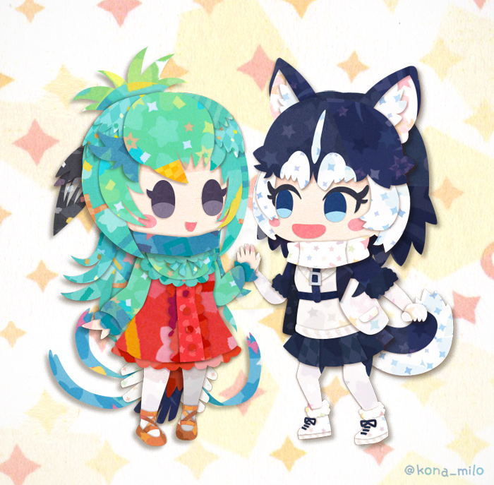 animal_ears, dog_(kemono_friends), gloves, kemono_friends, kemono_friends_2, kemono_friends_3, kikuchi_milo, necktie