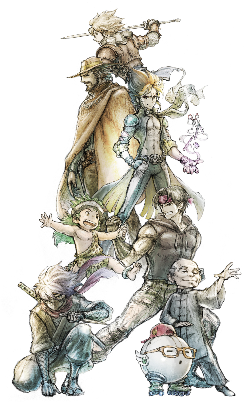 6+boys, absurdres, cube_(live_a_live), everyone, group_picture, highres, ikushima_naoki, ikusy