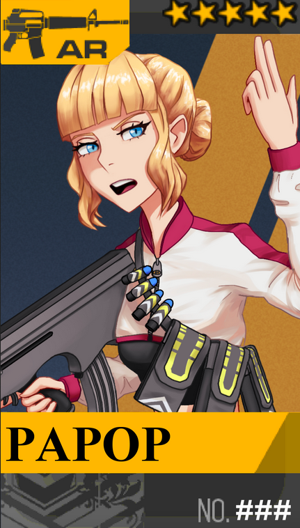 1girl, 35mm_grenade_(papop), airburst_grenade_launcher, airburst_round, ammunition, anti-materiel_cartridge, assault_rifle, ben-the-shrubber