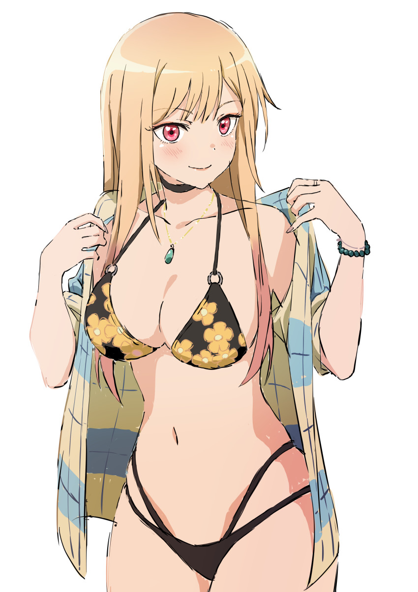 1girl, absurdres, blonde_hair, blush, breasts, highres, kitagawa_marin, large_breasts