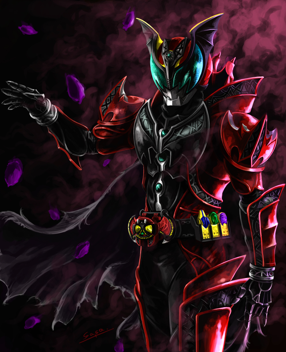 bat_(animal), belt, cape, dead_pepper, highres, kamen_rider, kamen_rider_dark_kiva, kamen_rider_kiva