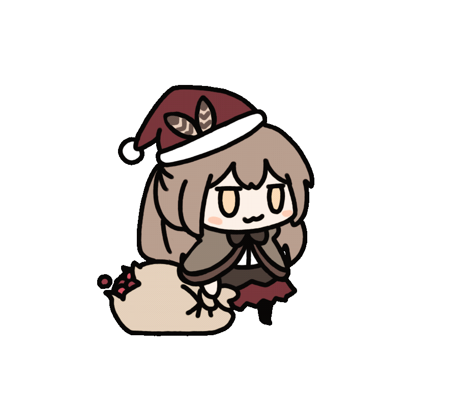 1girl, :3, animated, animated_gif, bag, berry, bow, bowtie