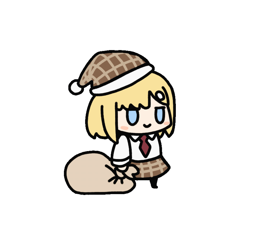 1girl, animated, animated_gif, bag, blonde_hair, blue_eyes, blush_stickers, brown_hat