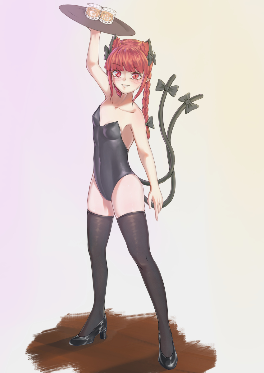 1girl, absurdres, alternate_costume, animal_ear_fluff, animal_ears, arm_above_head, arm_up, bare_shoulders
