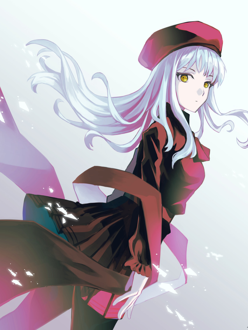 1girl, absurdres, black_pantyhose, black_shirt, black_skirt, caren_hortensia, caren_hortensia_(amor_caren)_(second_ascension), fate/grand_order