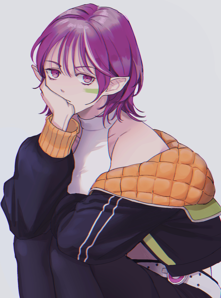 astrid_remond, bbang_bread, head_rest, highres, jacket, looking_at_viewer, lord_of_heroes, marking_on_cheek