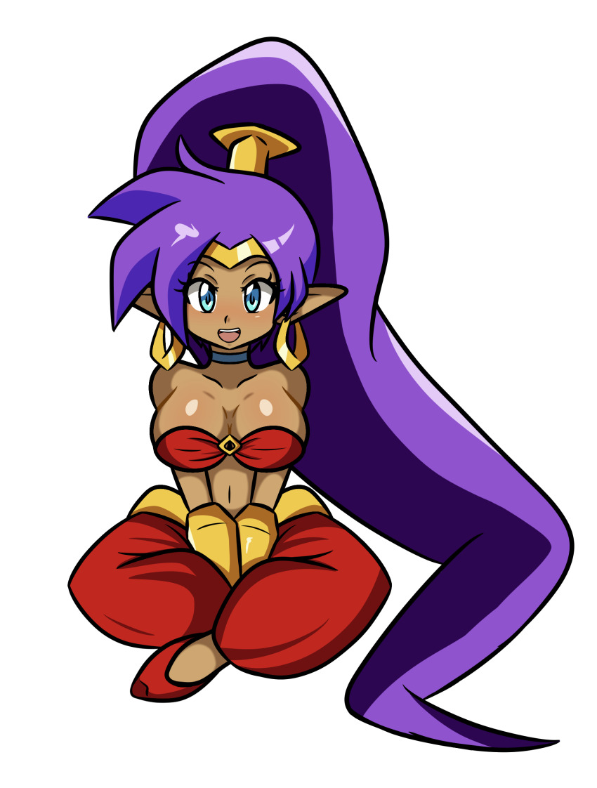 1girl, absurdres, bandeau, bare_shoulders, big_hair, blue_choker, blue_eyes, bracer