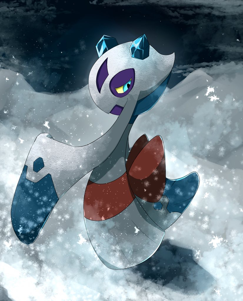 blue_eyes, closed_mouth, colored_sclera, commentary, fog, froslass, full_body, gen_4_pokemon