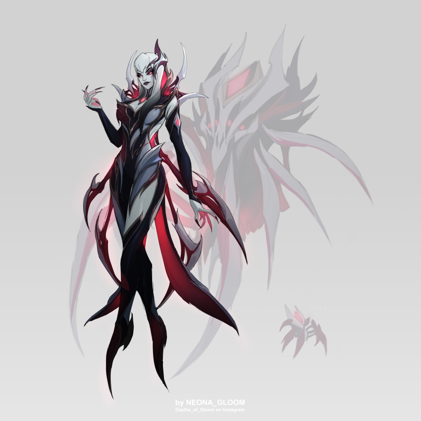 1girl, absurdres, arthropod_limbs, boots, breasts, bug, cleavage, closed_mouth