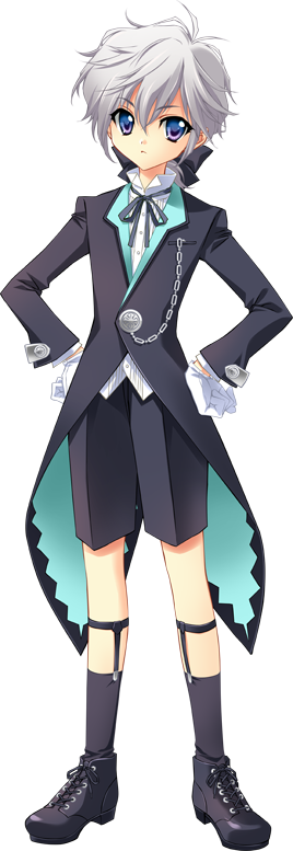 1boy, anklet, black_socks, blue_eyes, carnelian, full_body, hands_on_own_hips, head_tilt