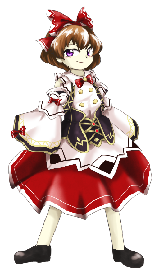 1girl, black_shoes, blush, bow, bowtie, brown_hair, buttons, commentary_request