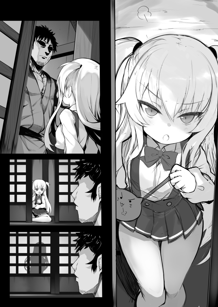 absurdres, comic, highres, original, selfie, shimejinameko, tagme, tsuru_no_ongaeshi