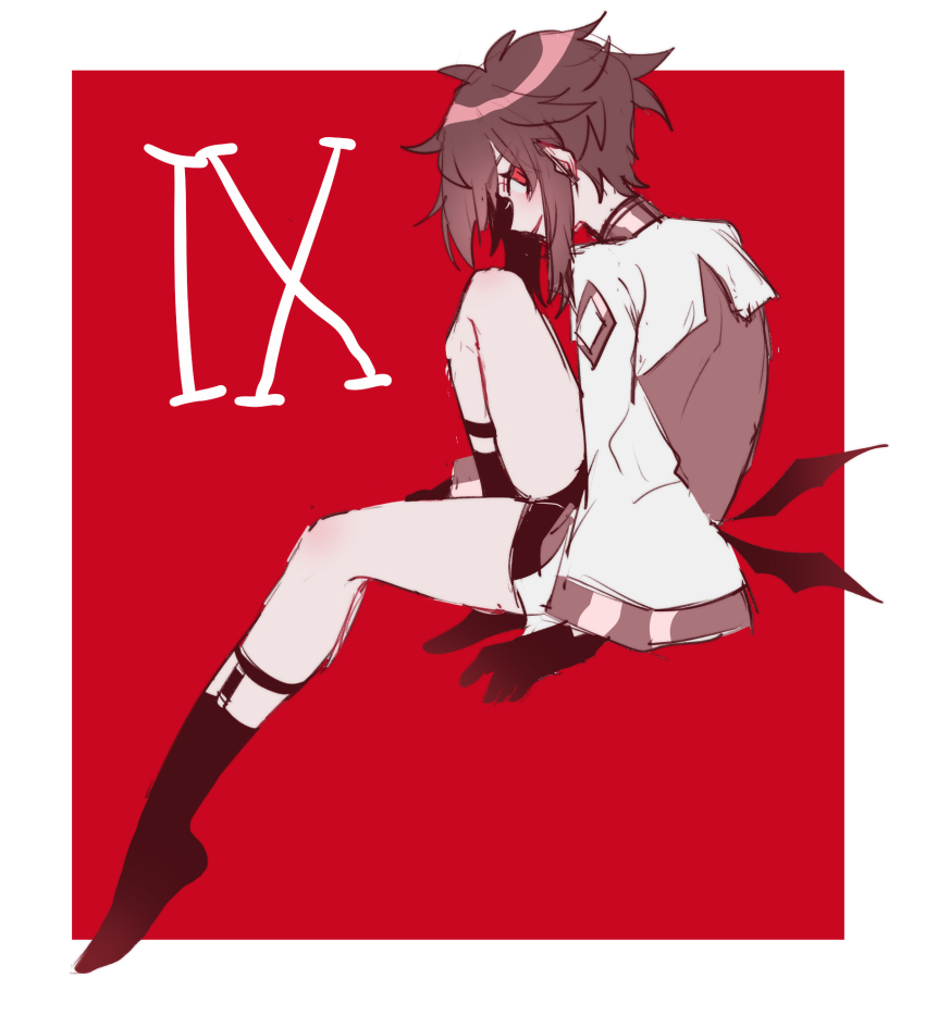 1boy, black_footwear, black_hair, black_shorts, dragon_wings, highres, koyashaka, long_sleeves