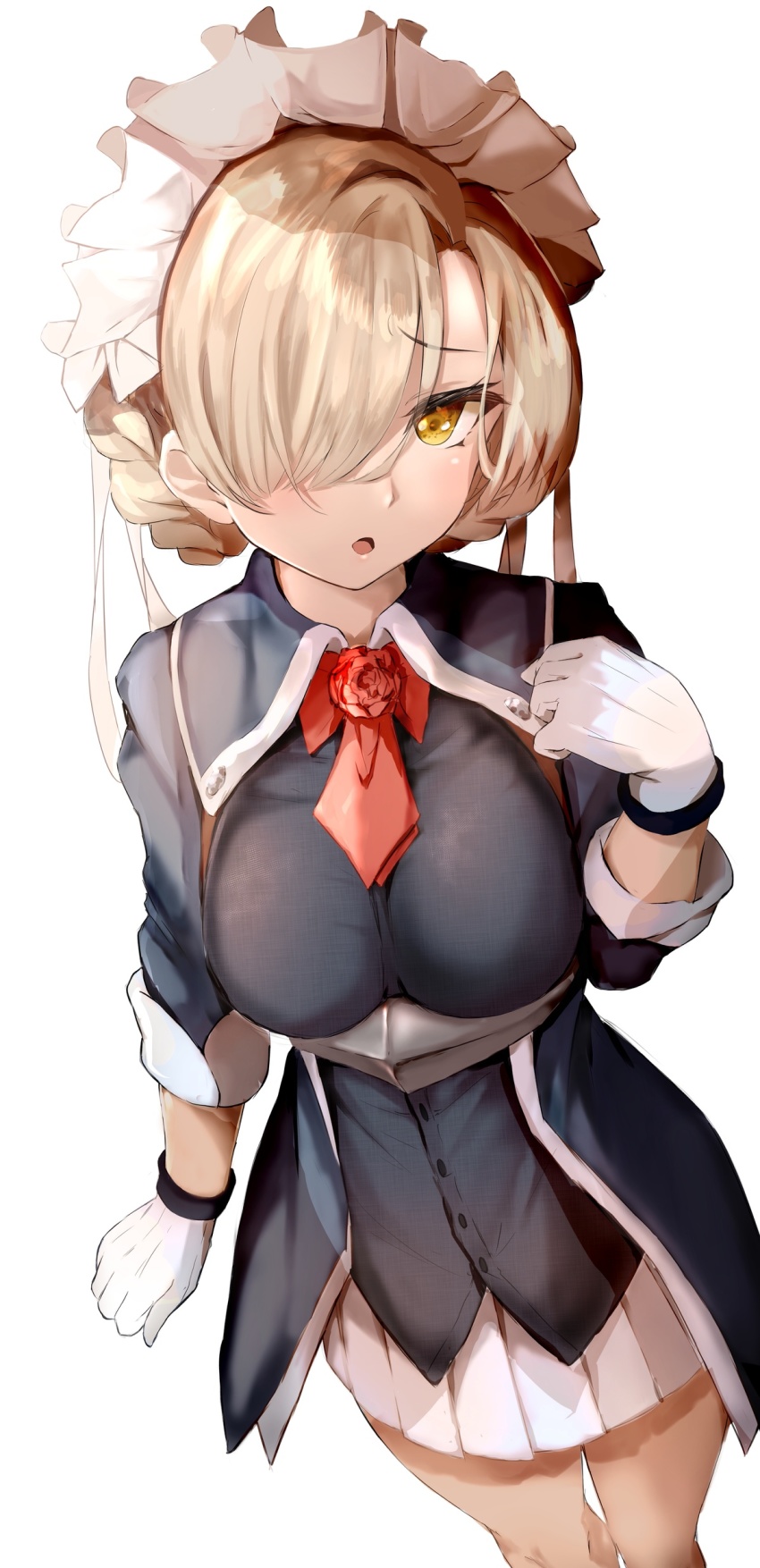 1girl, absurdres, alternate_costume, azur_lane, black_jacket, braid, breasts, commentary_request