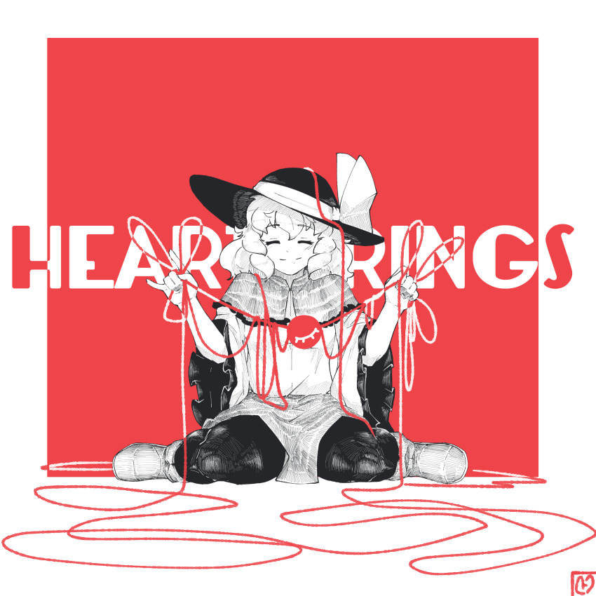 1girl, absurdres, blouse, blush, boots, capelet, chefhart, closed_mouth