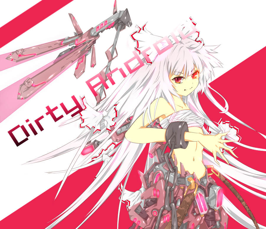 1girl, bad_id, bad_pixiv_id, bare_shoulders, female_focus, fujiwara_no_mokou, kimera, long_hair