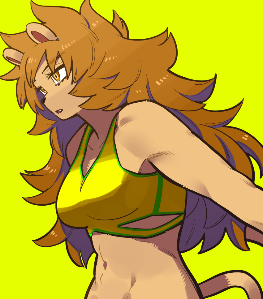 1girl, absurdres, animal_ears, brown_hair, fang, female_focus, furry, furry_female