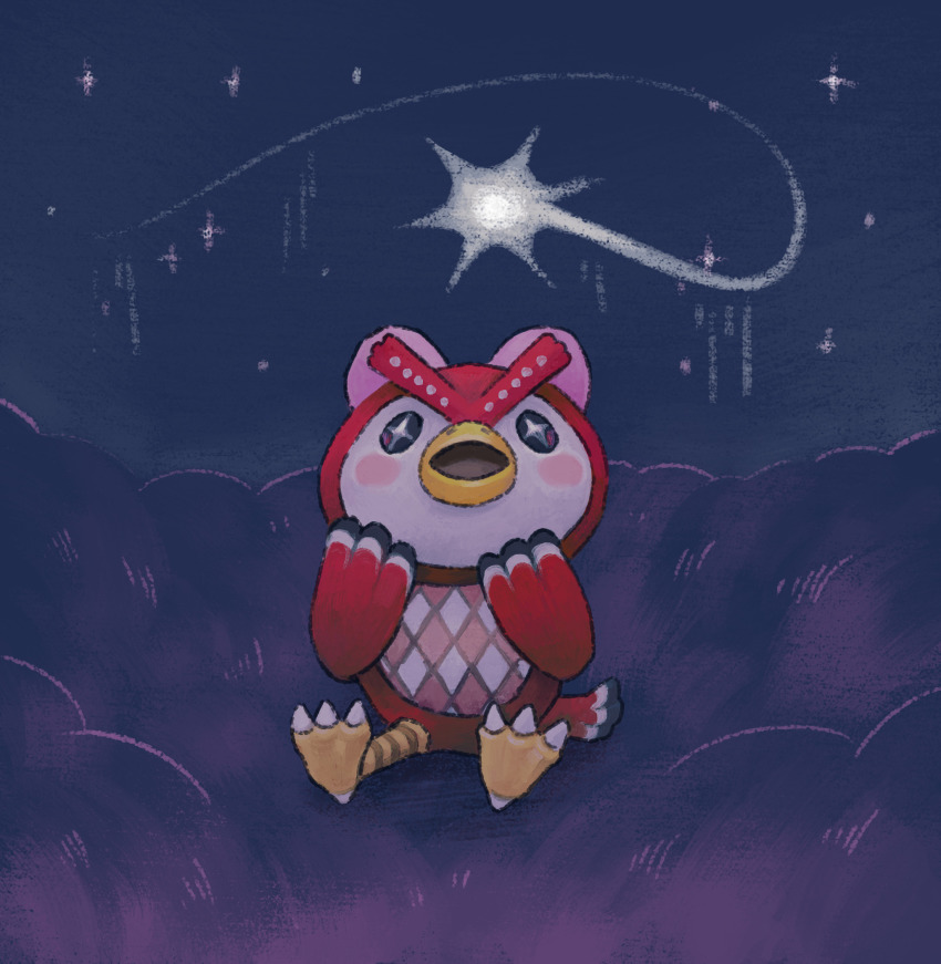 animal_crossing, celeste_(animal_crossing), highres, meteor, miguel_crossing, night, nintendo, sky