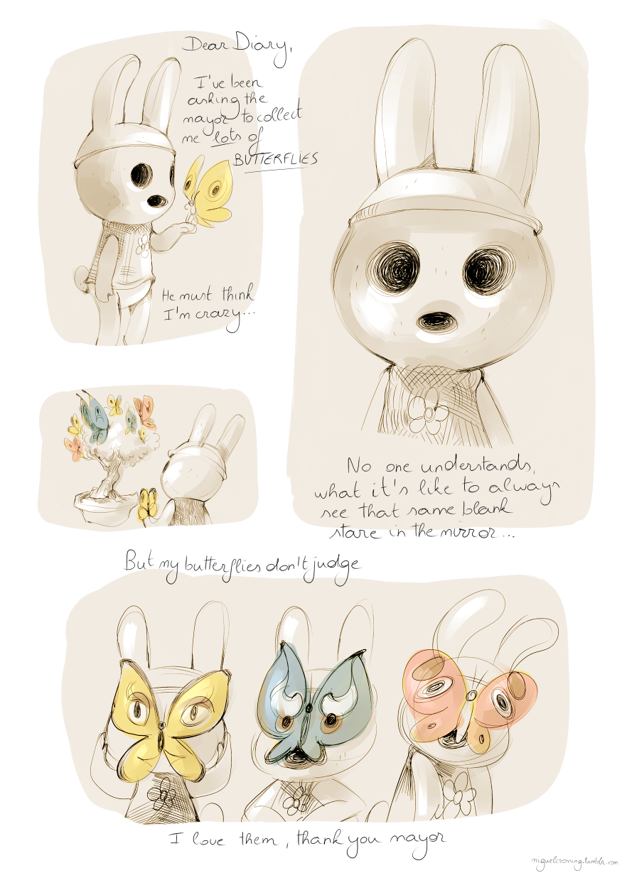 animal_crossing, butterflies, coco_(animal_crossing), english_text, highres, miguel_crossing, nintendo, tagme