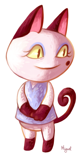 animal_crossing, cat, miguel_crossing, nintendo, olivia_(animal_crossing), standing, transparent_background