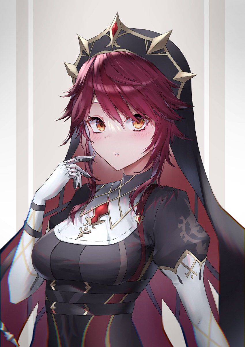 1girl, absurdres, adapted_costume, black_dress, blush, breasts, claws, dress