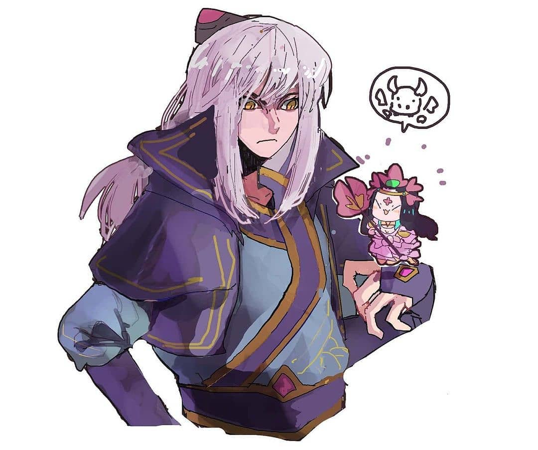 34_lol7, chibi, dragon, enduring_sword_talon, league_of_legends, nami_(league_of_legends), splendid_staff_nami, surprised