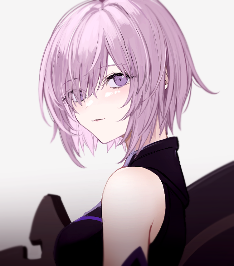 1girl, breasts, cleavage, commentary_request, elbow_gloves, fate/grand_order, fate_(series), from_side