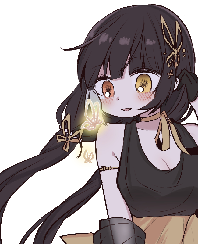 1girl, bug, butterfly, chibi, dress, girls'_frontline, image_sample, insect