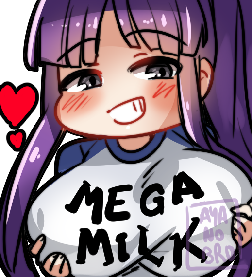 ayanobro, blush, breasts, chibi, eiken, grey_eyes, hands_on_own_chest, heart