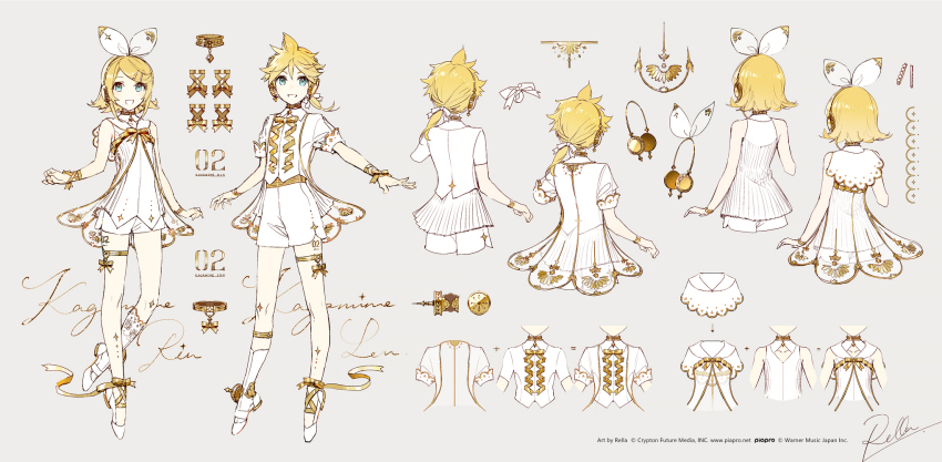 1boy, 1girl, arrow_(symbol), blonde_hair, blue_eyes, brother_and_sister, collarbone, commentary_request