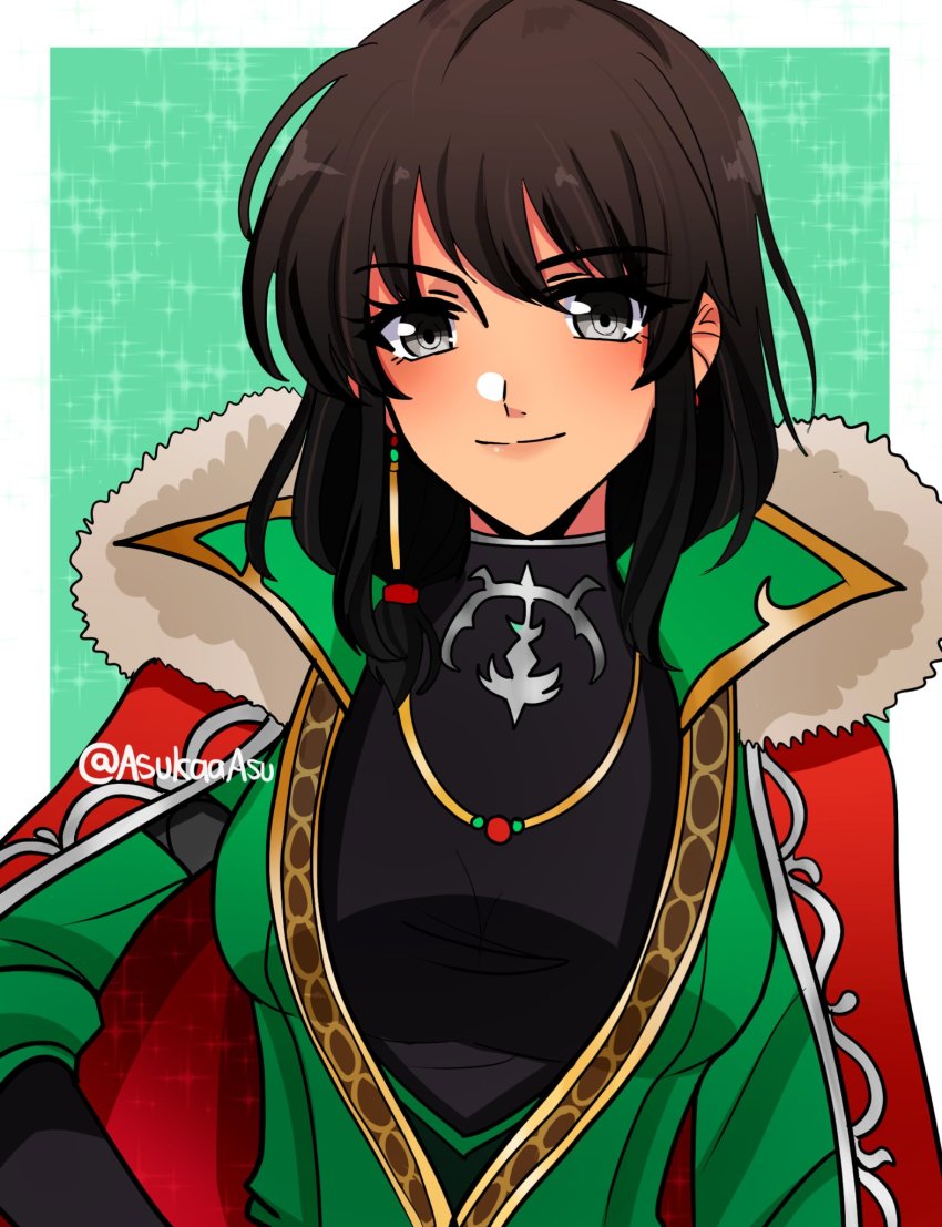 1girl, asukaaasuu, brown_hair, coat, fire_emblem, fire_emblem:_thracia_776, fire_emblem_heroes, highres