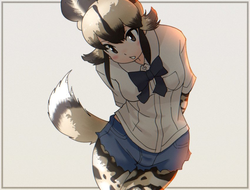 african_wild_dog_(kemono_friends), animal_ears, cats_yone, gloves, highres, kemono_friends, kemono_friends_3, necktie