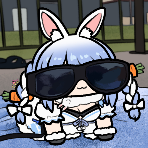 1girl, :3, all_fours, animal_ear_fluff, animal_ears, blue_hair, braid, carrot_hair_ornament