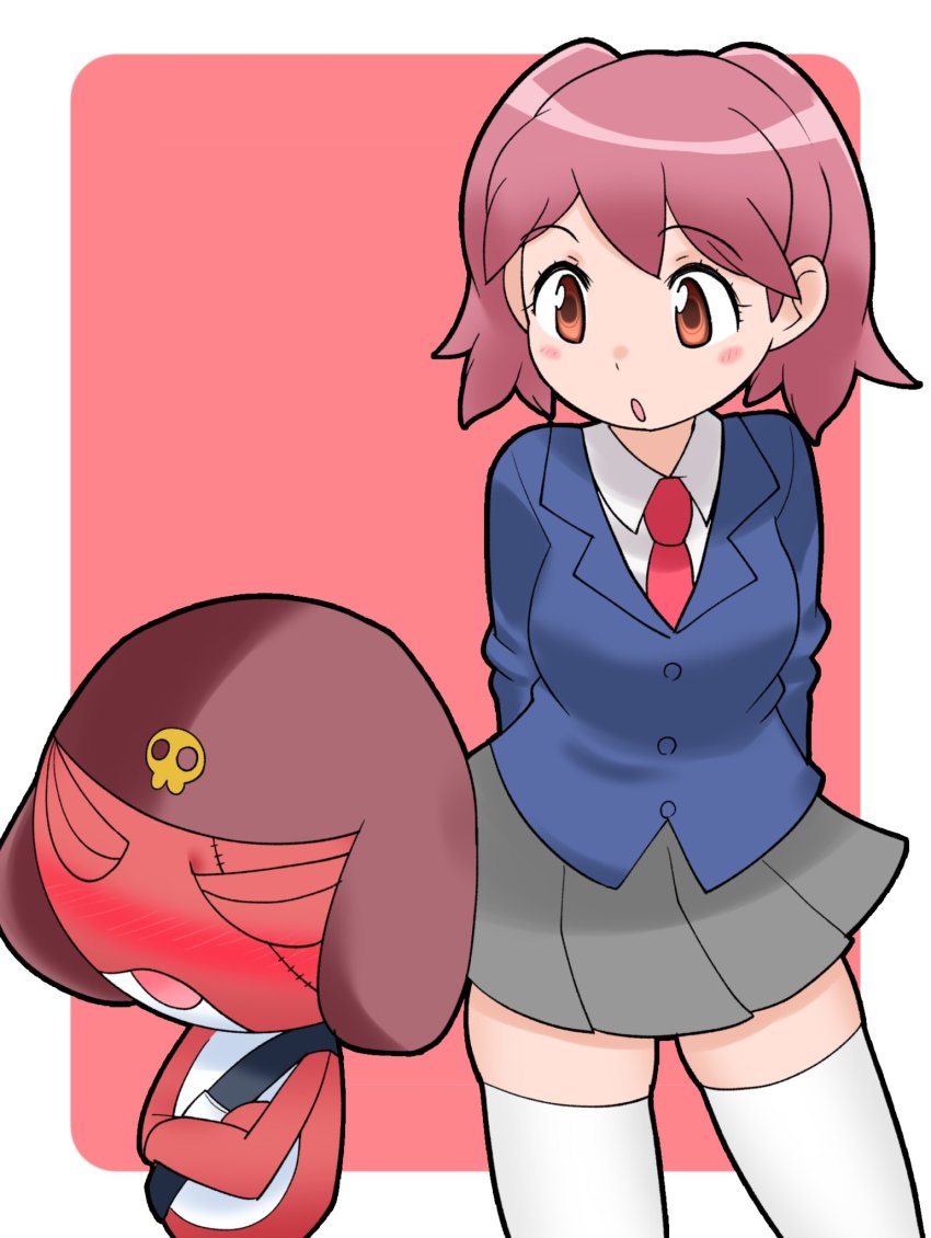 cats_yone, giroro, hat, highres, hinata_natsumi, keroro_gunsou, necktie, school_uniform