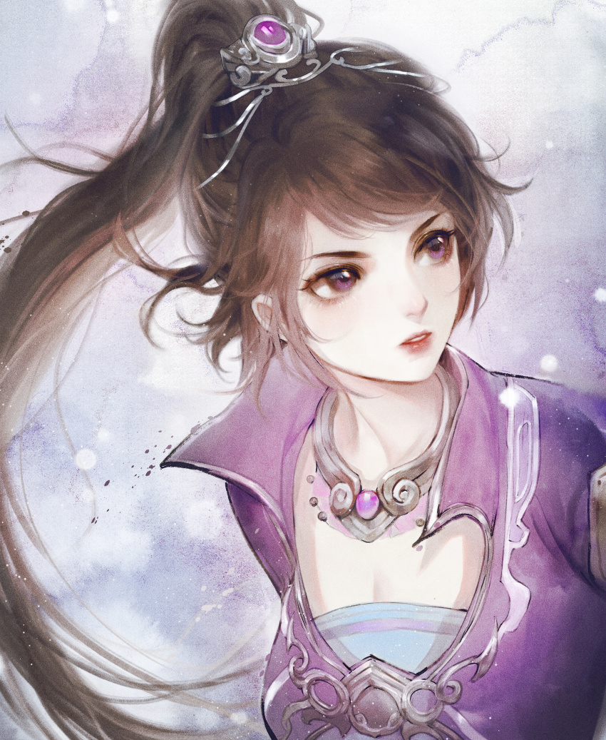 1girl, absurdres, dress, expressionless, hair_ornament, highres, hua_jianghu_zhi_bei_mo_ting, jacket