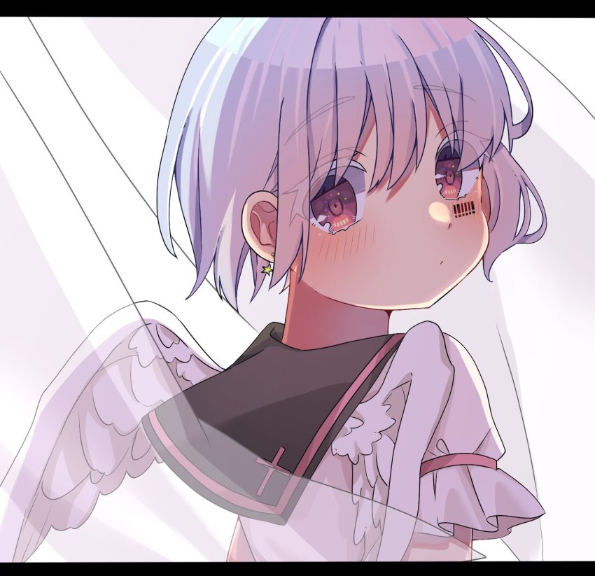 after_the_rain, barcode, barcode_tattoo, colored_eyelashes, gender_request, genderswap, hair_between_eyes, highres