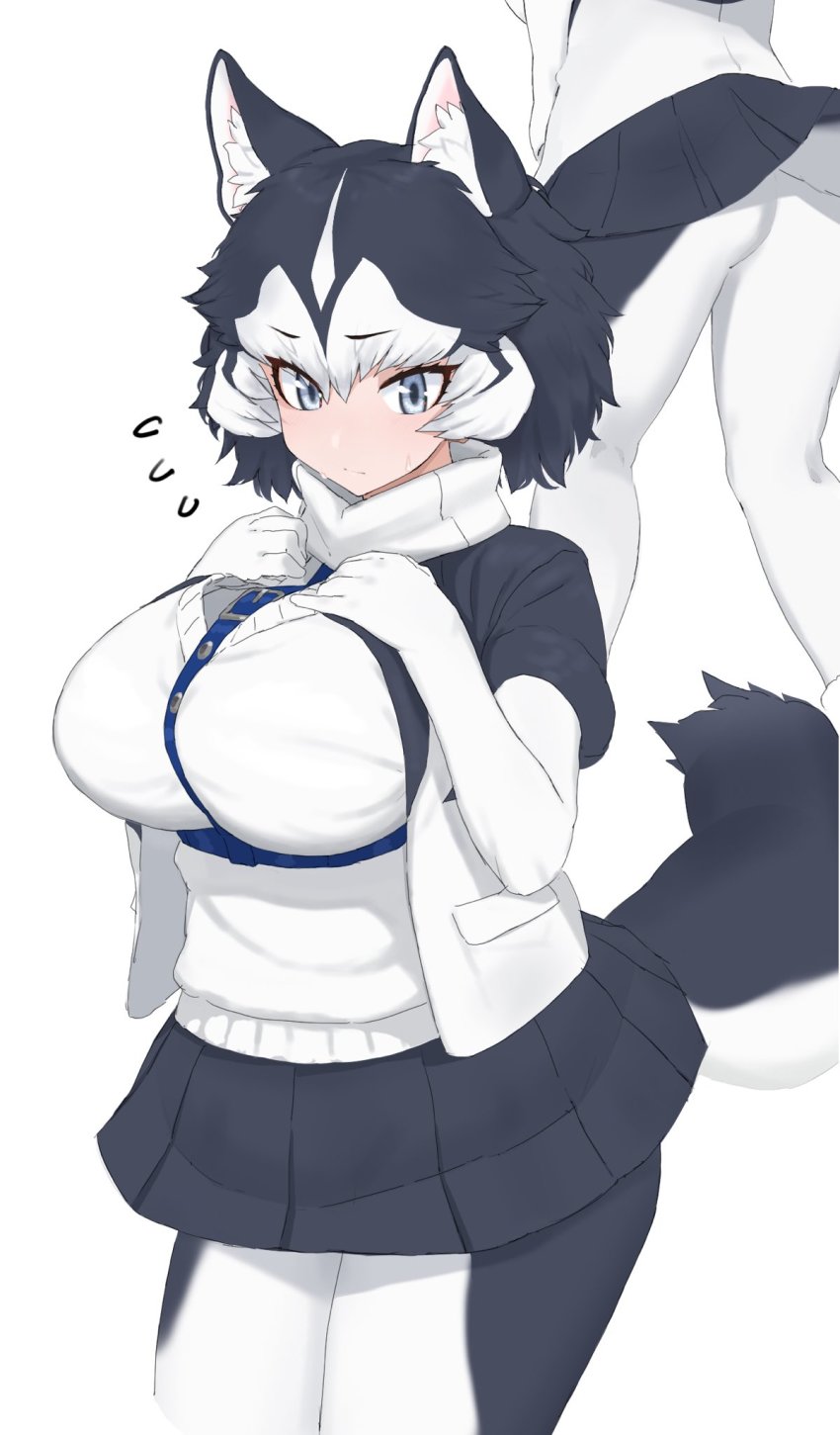 alternate_breast_size, animal_ear_fluff, animal_ears, gloves, highres, kakanashi1, kemono_friends, kemono_friends_3