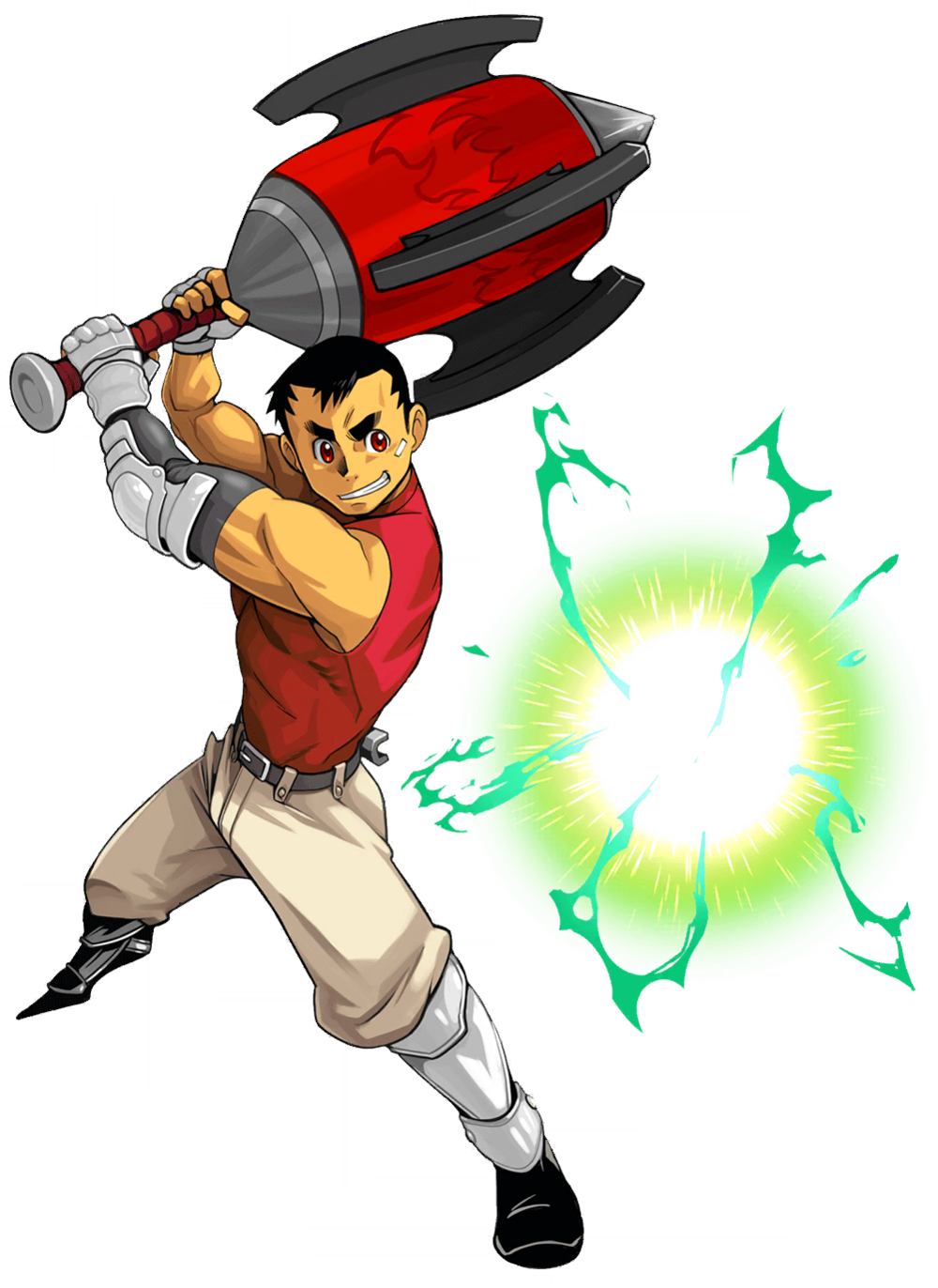 1boy, abs, arm_armor, bara, baseball_bat, bat_(animal), belt, biceps