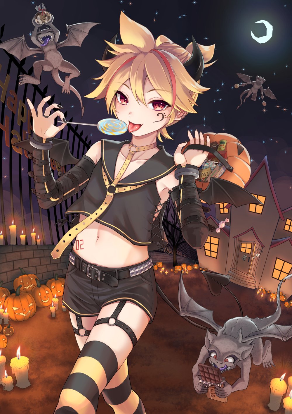 1boy, aroeruji3, basket, bass_clef, belt, black_belt, black_nails, black_shorts