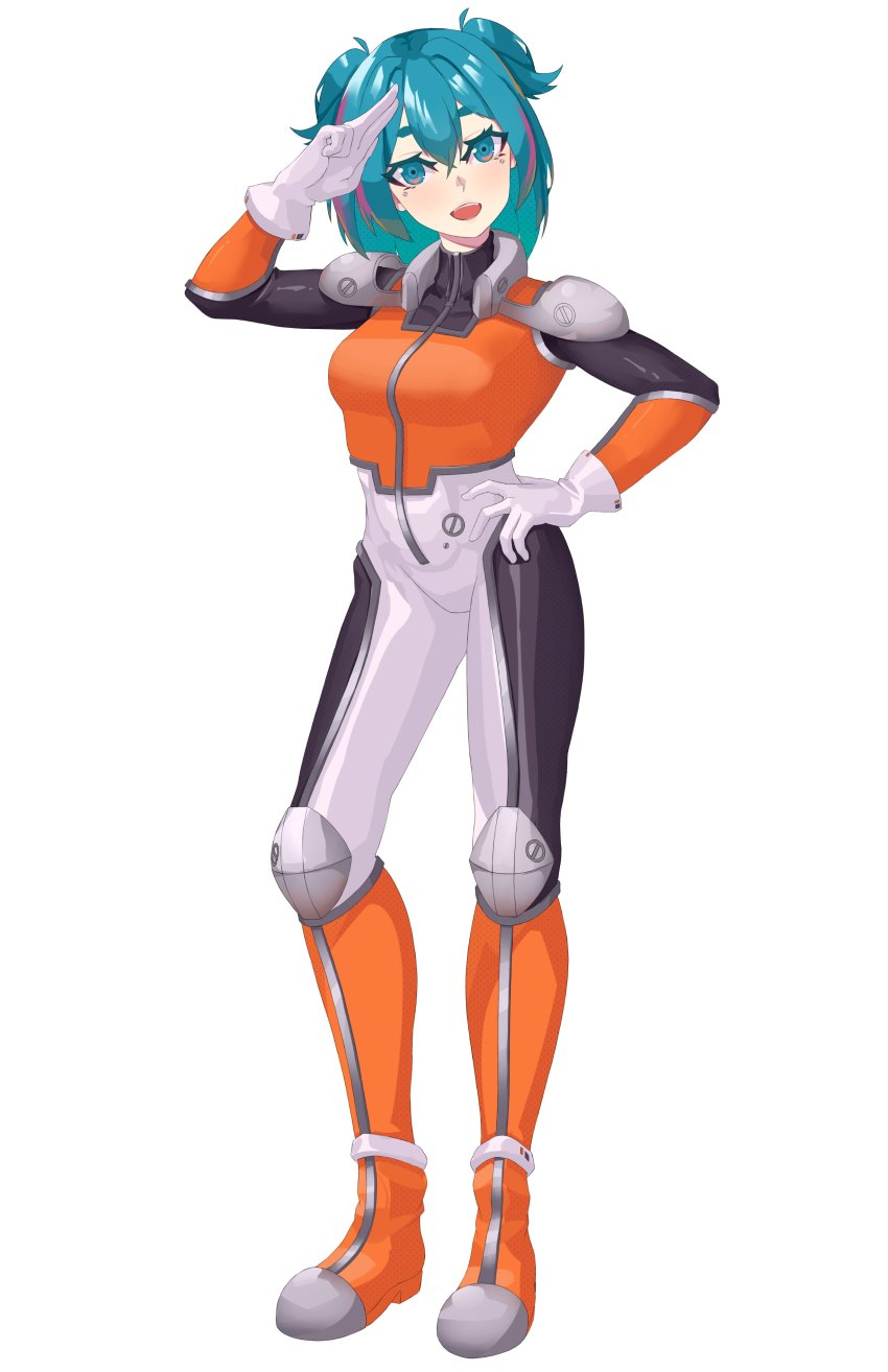 absurdres, aria_rin, blue_eyes, blue_hair, breasts, commission, highres, indie_virtual_youtuber