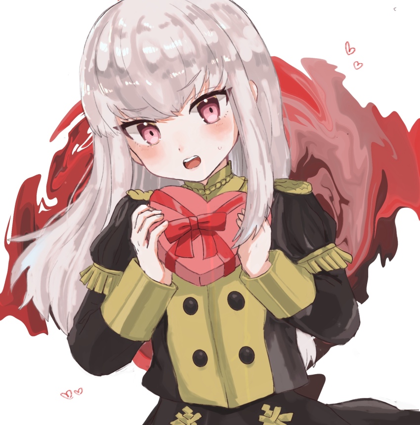 1girl, blush, box, fire_emblem, fire_emblem:_three_houses, garreg_mach_monastery_uniform, gift, gift_box