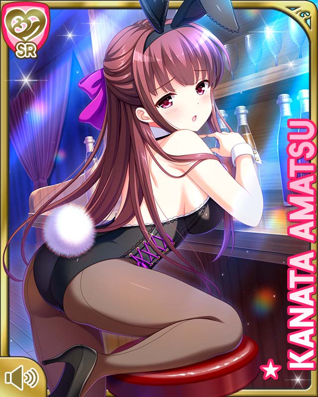 1girl, :o, amatsu_kanata, animal_ears, ass, bare_arms, bare_shoulders, black_footwear