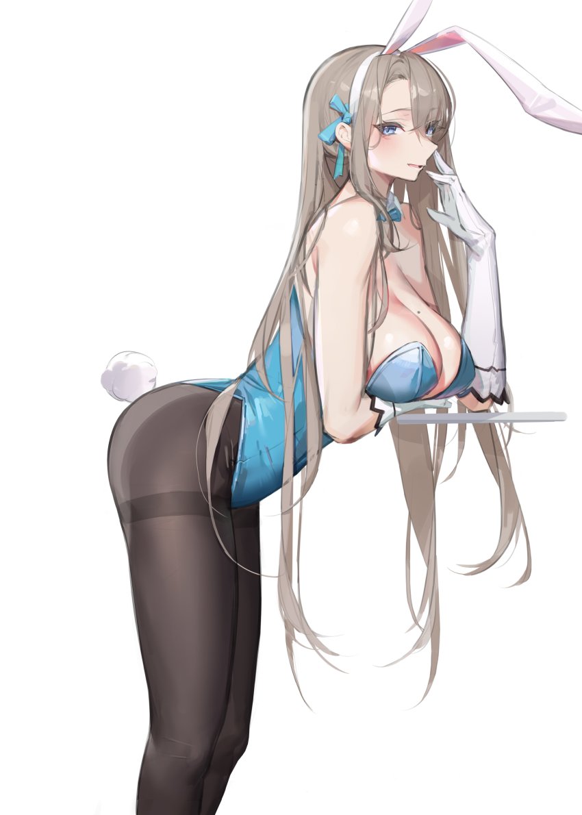 absurdres, alt_text, asuna_(blue_archive), asuna_(bunny)_(blue_archive), black_pantyhose, blue_archive, highres, lekou