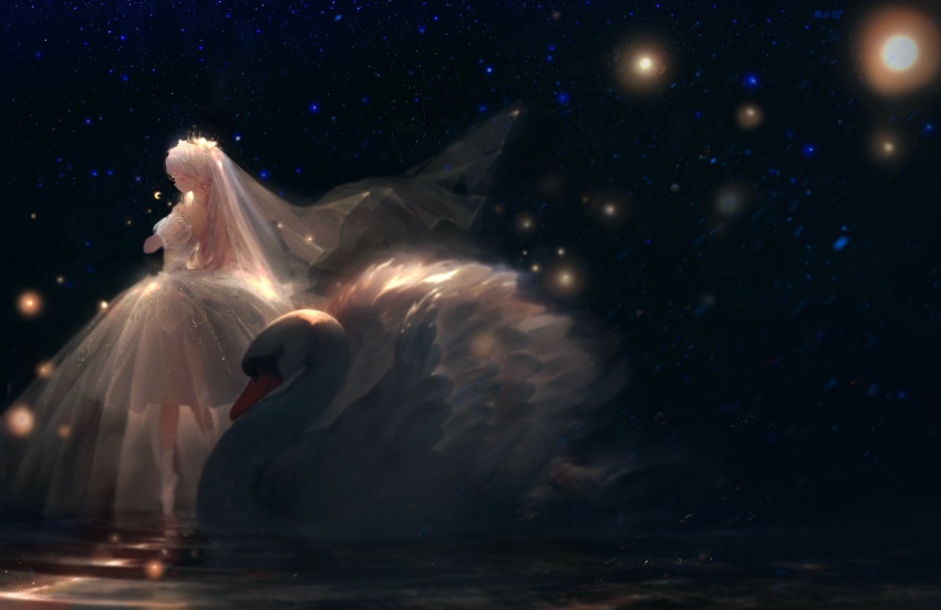 1girl, animal, ballerina, ballet, ballet_slippers, bare_shoulders, bird, black_background