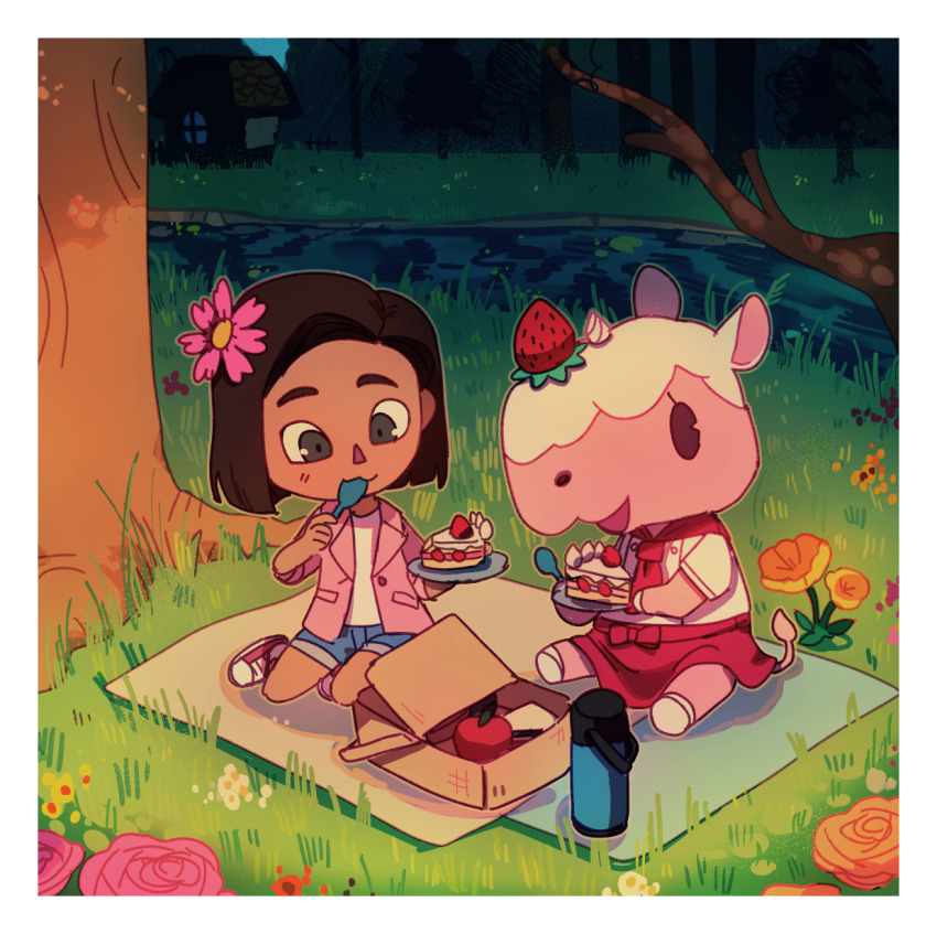 animal_crossing, border, caffstrink, cake, cake_slice, coat, flower, food