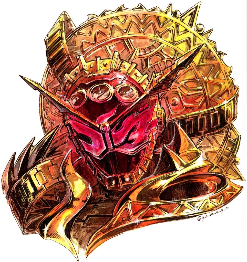 1boy, armor, black_armor, clock, clock_hands, clockwork, gears, glowing